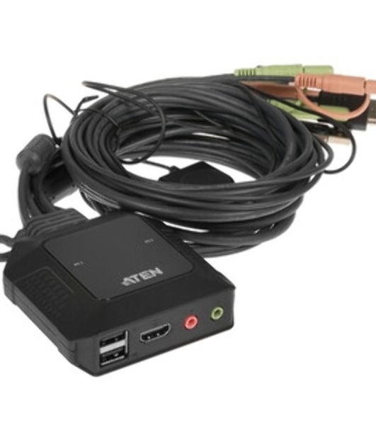 Переключатель ATEN 2-Port USB 4K HDMI Cable KVM Switch