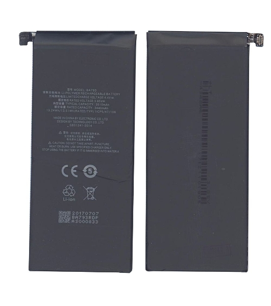 Аккумуляторная батарея BA793 для MeiZu M793Q, Pro 7 Plus 3440mAh 3,85V
