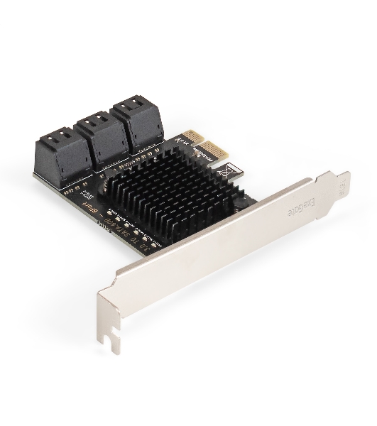 Контроллер ExeGate EXE-516v2 (PCI-E x1 v2.0, SATA3 6Gb/s, 6 int, ASMedia Chipset ASM1166)