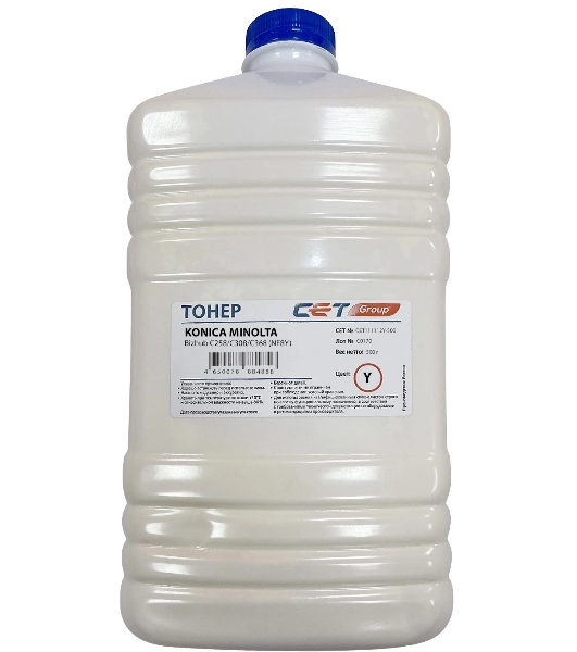 Тонер CET NF8Y TN-324 для Konica Minolta Bizhub C258/C308/C368 Yellow, 500г/бут