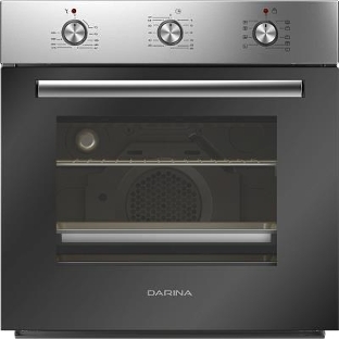 Духовой шкаф электрический Darina 0U5 BDE 112 705 X нержавеющая сталь/стекло черное, встраиваемый
