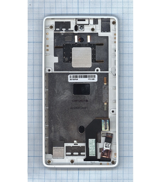 Дисплей для Yota YotaPhone 1 C9660 черный с белой рамкой