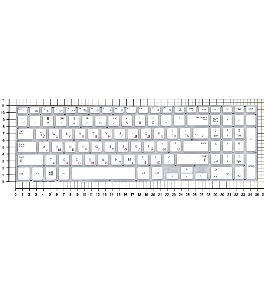 Клавиатура для ноутбука Samsung NP370R5E NP510R5E белый
