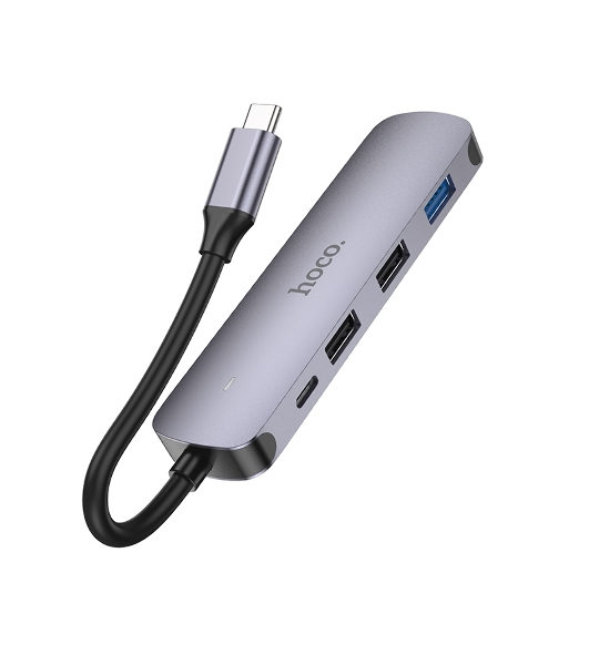 USB-концентратор Hoco HB27, USB Type-C, HDMI/PD/USB 3.0/USB 2.0, USB Type-C