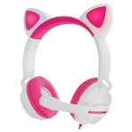 Гарнитура QUMO Game Cat белый/розовый, проводная, USB, подсветка, фото8