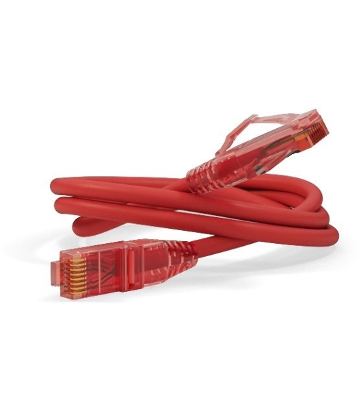 Патч-корд Hyperline U/­UTP, Cat.5е, LSZH, 5 м, красный 