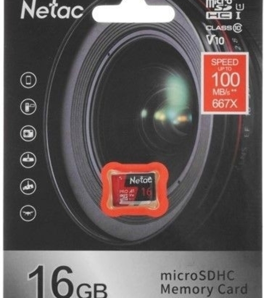 Флеш карта Netac MicroSD P500 Extreme Pro 16Gb, Retail version card only