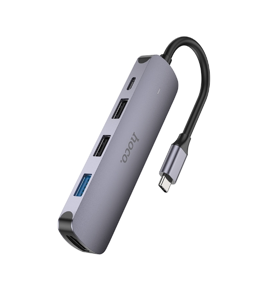 USB-концентратор Hoco HB27, USB Type-C, HDMI/PD/USB 3.0/USB 2.0, USB Type-C