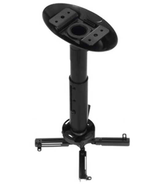 Крепеж Wize Pro PR18A черный потолочный комплект Wize PR18A состоящий из крепления+штанги 30-46 см +площадки к потолку для проектора, наклон +/- 25°, поворот +/- 6°, вращение 360°, до 23 кг