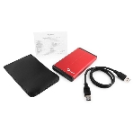 Внешний корпус 2.5' Gembird EE2-U3S-2, красный, USB 3.0, SATA, фото7