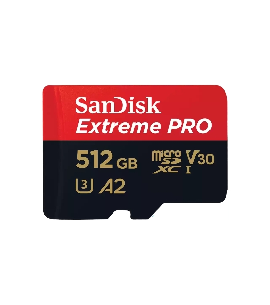 Флеш карта microSD 512Gb SanDisk microSDXC Class 10 UHS-I A2 C10 V30 U3 Extreme Pro (SD адаптер) 200Mb/s