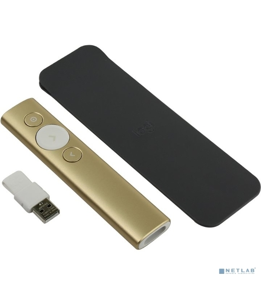 Презентер беспроводной Logitech Spotlight золотистый, радиоканал, USB, кнопки - 3