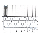 Клавиатура для ноутбука HP Chromebook 14 G3 G4 14-2000 14-ak 14-q белый, фото2