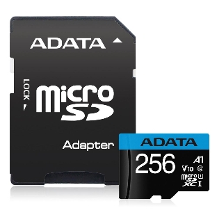 Флеш карта microSD 256Gb ADATA microSDHC Class 10 UHS-I A1 100/25 MB/s (SD адаптер)