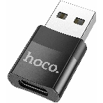 Переходник USB2.0 OTG Hoco, AM/Type-C(F), UA17, черный, коробка, фото5