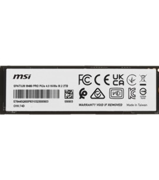 Накопитель SSD MSI SPATIUM M480 PRO, 2Tb, M.2 2280, PCIe 4.0 x4, NVMe, R/W 7400/7000