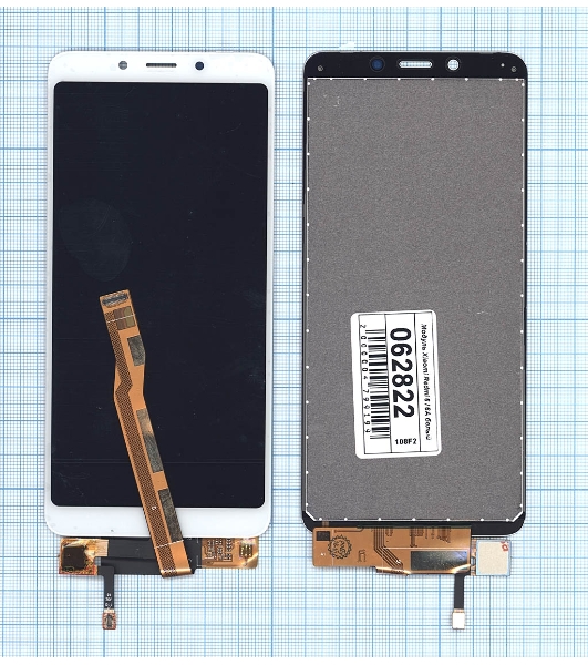 Дисплей для Xiaomi Redmi 6, Redmi 6A в сборе с тачскрином белый