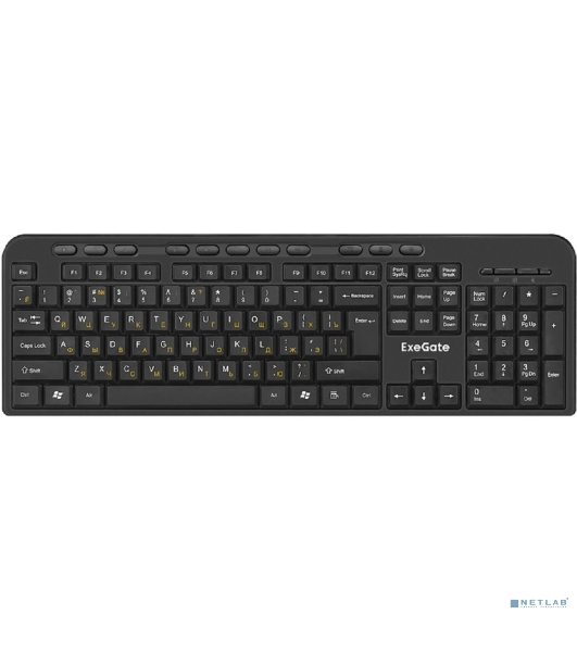 Комплект клавиатура+мышь ExeGate Professional Standard Combo MK240 беспроводной, USB, 1200 DPI, чёрный