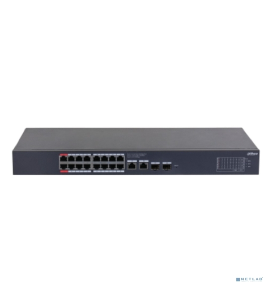 Коммутатор Dahua DH-CS4220-16GT-240, 16×1 Гбит/с + 2×1 Гбит/с + 2×1 Гбит/с Combo, управляемый