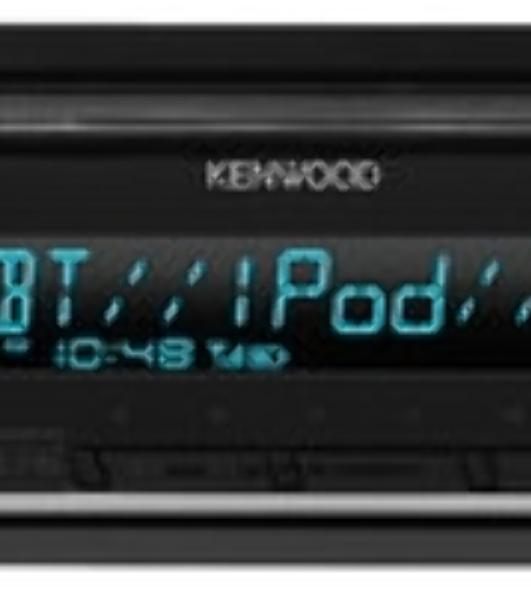 Автомагнитола Kenwood KMM-BT408, 1 DIN, Bluetooth, USB Type-A, AUX, съёмная панель