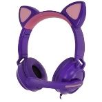 Гарнитура QUMO Game Cat фиолетовый, проводная, USB, подсветка, фото7