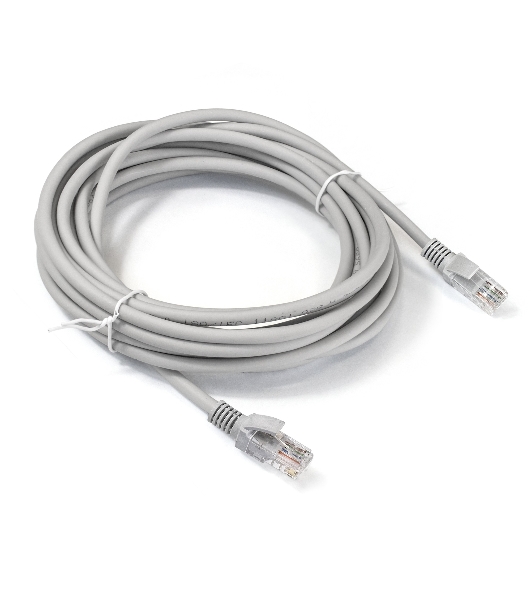 Патч-корд ExeGate EX286385RUS UTP-RJ45-RJ45-5e-5M-LSZH-GY, UTP, cat.5e, LSZH, 5м, серый