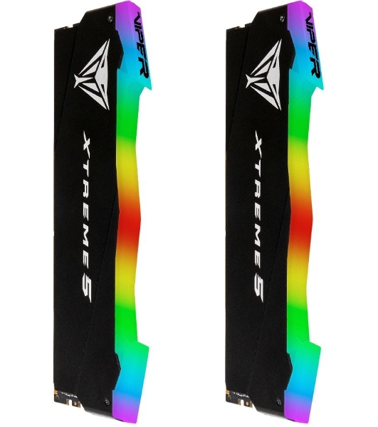 Оперативная память Patriot Viper Xtreme 5, DDR5, 48GB (2x24GB), 7600MHz, CL36, DIMM, с радиаторами, RGB, черный