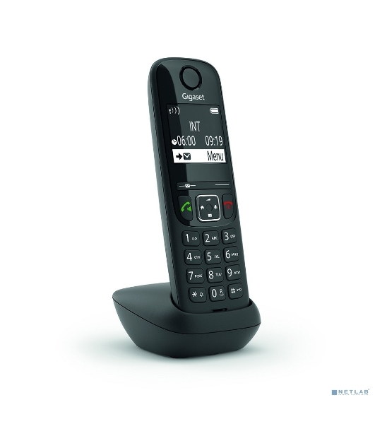 Дополнительная трубка Dect Gigaset AS690HX черный для AS690