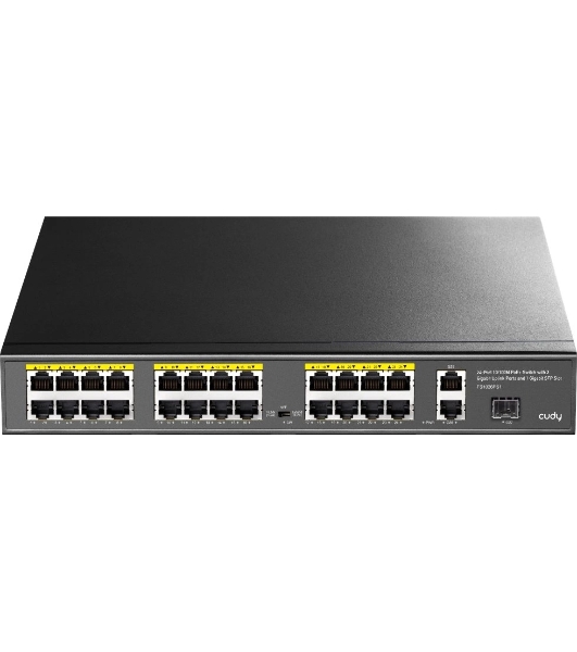 Коммутатор Cudy FS1026PS1, 24×100 Мбит/с, 2×1 Гбит/с
