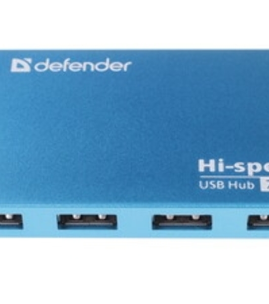 USB-концентраторы Defender Septima Slim, USB 2.0, USB 7 портов, блок питания/USB