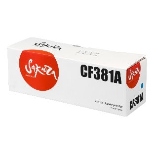 Картридж Sakura CF381A для HP MFP M476, синий, 2700 к.
