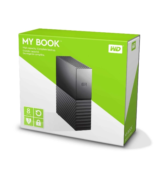 Внешний HDD 3.5' Western Digital My Book, 8TB, USB 3.2 Gen 1 Type-A, 5400 rpm, черный