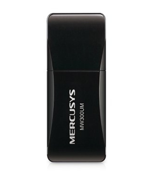Сетевой адаптер USB2.0 адаптер Mercusys MW300UM, 300 Мбит/с, компактный