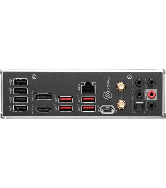 Материнская плата MSI MAG B760 TOMAHAWK WIFI, LGA 1700, Intel B760, 4xDDR5, 4xSATA, 3xM.2, 1xPCI-E 3.0 x4, 1xPCI-E 5.0 x16, 1xHDMI, 1xDP, 1xUSB Type-C, 1x2.5Gb LAN, 4xUSB-A 2.0, 4xUSB-A 3.2 Gen 2, 5x3.5 мм, 7.1, Standard-ATX