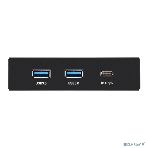Планка USB на переднюю панель ExeGate U3H-616, 3,5', 2хUSB3.0+1хTypeC, черная, металл, подсоединение к мат. плате, фото9
