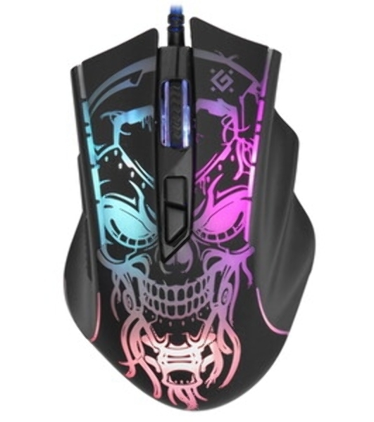 Мышь проводная Defender Bulletstorm GM-928 черный, 7200 dpi, USB, кнопки - 7