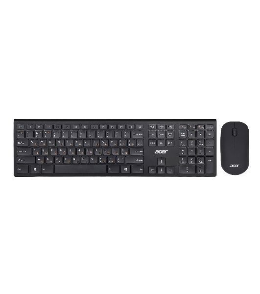 Комплект клавиатура+мышь Acer OKR030 беспроводной, USB, 1200 DPI, чёрный