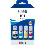 Чернила оригинальные Epson 101 / C13T03V64A мультипак, черный 127 мл., голубой, пурпурный, желтый - 210 мл. для Epson, фото3