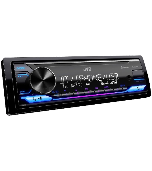 Автомагнитола JVC KD-X482BT, 1 DIN, Bluetooth, USB Type-A, AUX, съёмная панель