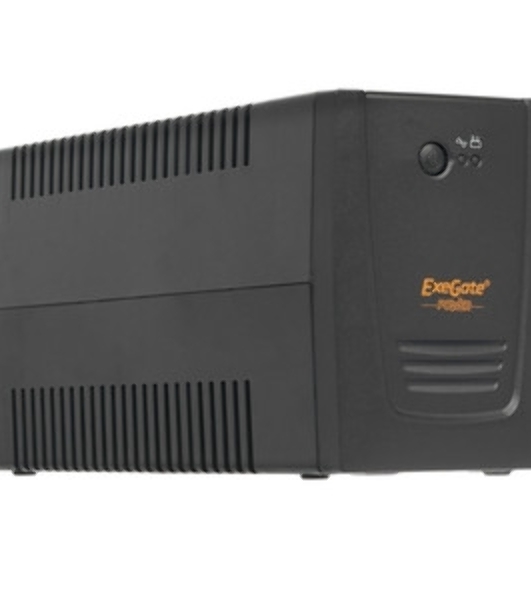 Источник бесперебойного питания ExeGate Power NB-450.LED.AVR.2SH (450VA/270W, LED, AVR, 2*Schuko, батарея 12V 4.5Ah, черный)