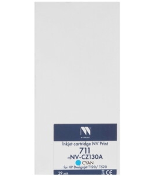 Картридж струйный NVPrint 711 (NV-CZ130A) Cyan для HP Designjet T120/T520 (27 мл)