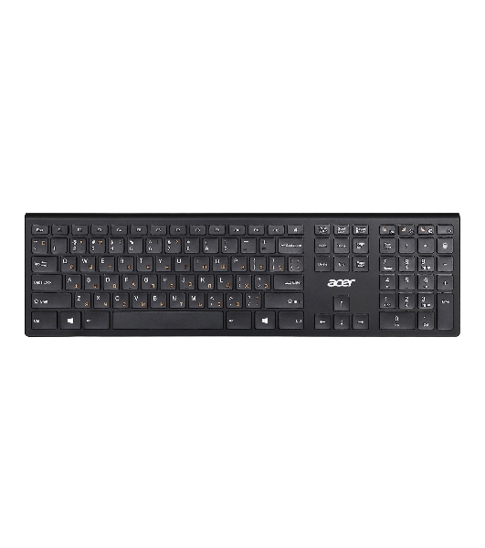 Комплект клавиатура+мышь Acer OKR030 беспроводной, USB, 1200 DPI, чёрный
