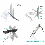 Кронштейн (держатель) ONKRON G80 для монитора 13'-32' дюймов настольный, белый, фото17