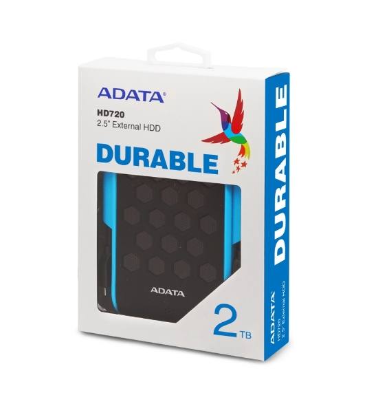 Внешний HDD 2.5' ADATA HD720, 2TB, USB 3.2 Gen 1 Type-A, 5400 rpm, синий