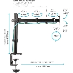 Кронштейн Arm media LCD-T10 черный 6 шт/уп. Кр. стал. настол. для мон. 15'-34', max 9 кг. 5 ст св., нак. ±45°, пов. ±180°, max VESA 100x100 мм., фото4
