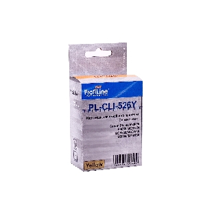 Картридж струйный ProfiLine PL-CLI-526Y с чипом для принтеров Canon Pixma IP4850/MG5150/MG5250/MG6150/MG8150 Yellow водн