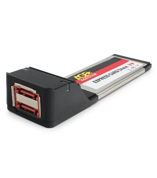 Контроллер eSATAII AgeStar as-eces2-s, Expresscard, порты: 2 х внешн. eSATAII (SILICON 3132 chip)