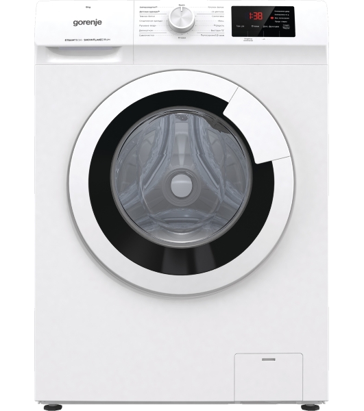 Стиральная машина Gorenje WHE60SFS белый загр. фронтальная макс.: 6 кг 1000об/мин класс: А+++