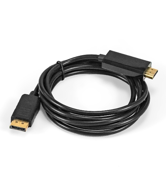 Кабель DisplayPort-HDMI ExeGate EX-CC-DP-HDMI-2.0 (20M/19M, 2м, экран)