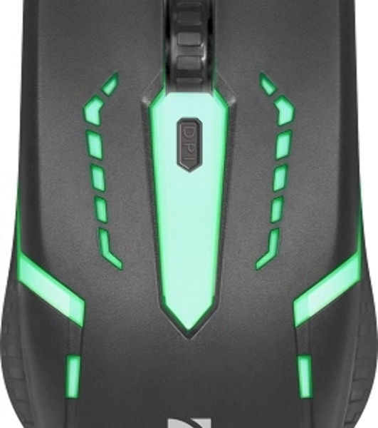 Мышь проводная Defender Hit MB-601 черный, 1200 dpi, USB, кнопки - 4